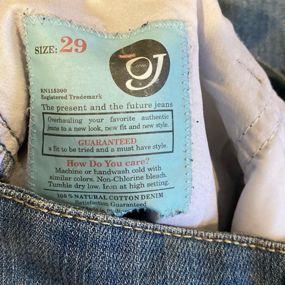 Bench/OJ Womens Acid Washed High Waisted Denim Jeans Size 29 - Picture 6 of 9